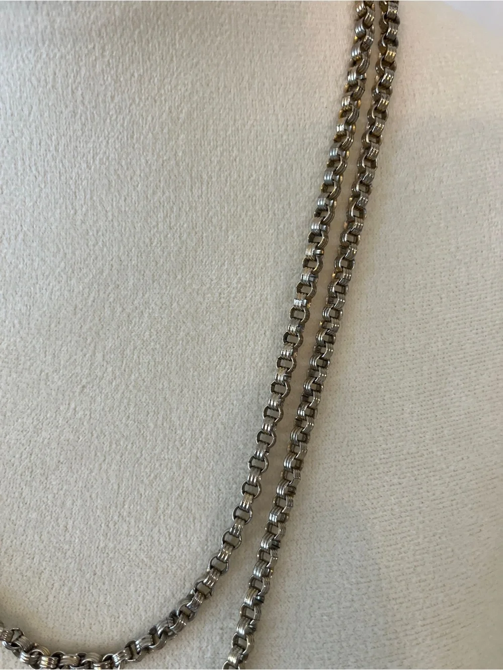 Elegant Silver-Tone Box Chain Necklace
